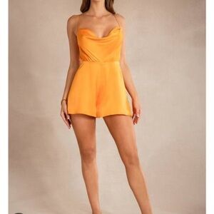 Meshki Orange Romper